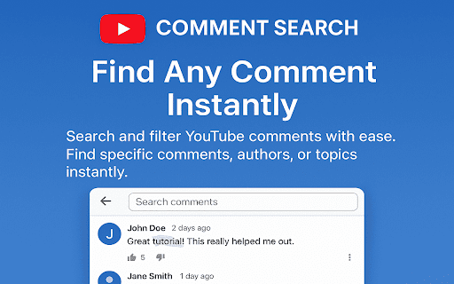 YouTube Comment Search & Filter :: Search and filter YouTube comments with ease. Find specific comments, authors, or topics instantly.