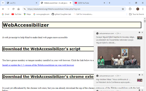 WebAccessibilizer :: Accessibility for blinds on web pages