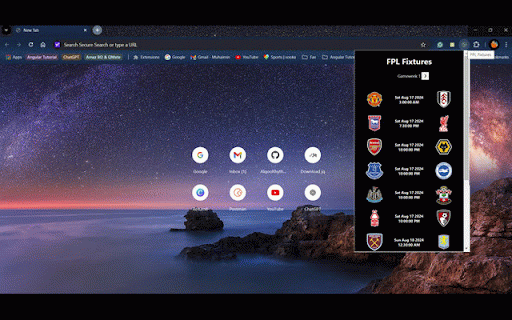 FPL Fixtures :: Display FPL current fixtures & results