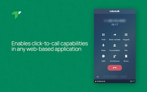 Tabatalk Contact Center :: Enables click-to-call and SMS capabilities in any web-based application