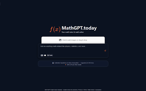 MathGPT - Math Solver & AI Tutor :: Open MathGPT in a side panel.