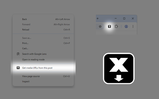 X (Twitter) Media Extraction & Download :: Retrieve & download the media URLs from the currently opened X (Twitter) post.