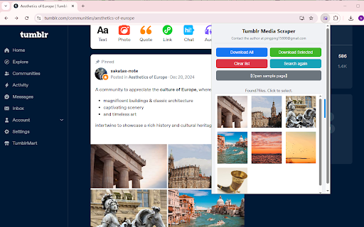 Tumblr Media Download Assistant :: Easily batch download your favorite Tumblr images, videos, and GIFs.
