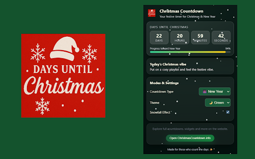 Christmas & New Year Countdown :: A beautiful countdown for Christmas and New Year with festive themes, snowfall effects, daily vibes, and elegant live timers.