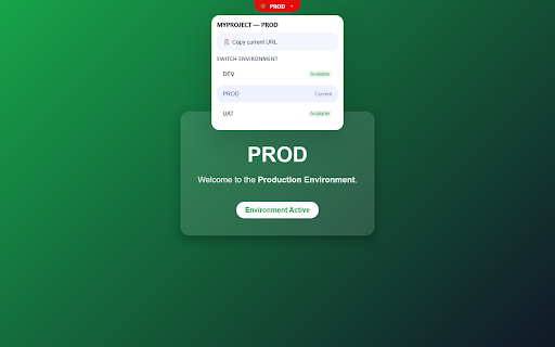 SafeSwitch :: Context-preserving environment manager with visual safety indicators.