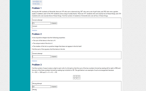 AOPS Submit :: Submit solutions and track progress on aops.com tests.