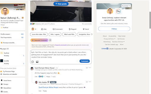 FenPost Assistant :: Suggest intelligent LinkedIn comments with AI and create custom LinkedIn feeds