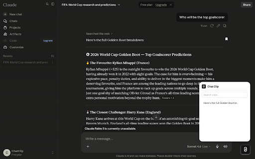 Chat Clip :: Bookmark and save AI conversations across ChatGPT, Claude, and Gemini. Free account sign-in required.