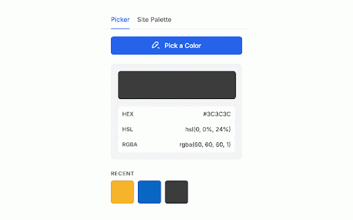Color Picker: Hex Eye Dropper & Color Tool :: Pick colors from any page and extract palettes. Supports HEX and RGB formats with a fast, easy-to-use eye dropper tool.