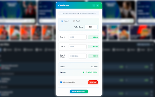 Calculadora Surebet (Dutching) - Surenext :: Calculadora de surebet para casas de apostas brasileiros