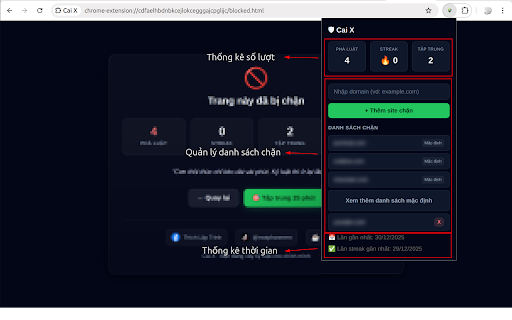 Cai X :: Hỗ trợ bạn tự kiểm soát thói quen và xây kỷ luật mỗi ngày.
