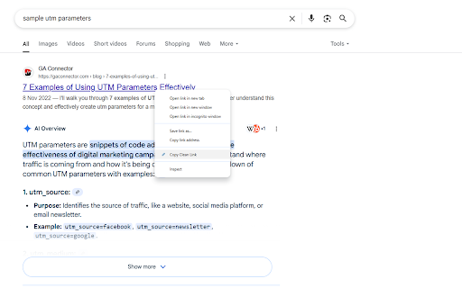 Remove Tracking from URLs :: Automatically strip tracking parameters from any link you visit or copy
