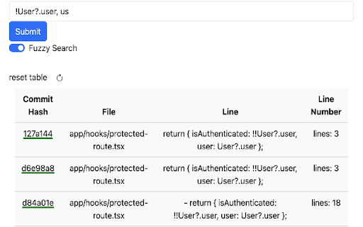 github string search :: Help find content across all git commits