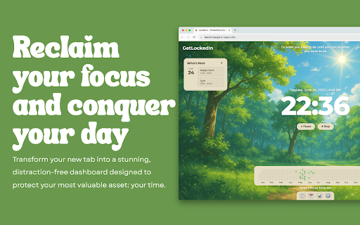 GetLockedIn - Productivity Dashboard :: AI-powered productivity dashboard with smart stop validation, Pomodoro timer, to-do list, and advanced focus tools.