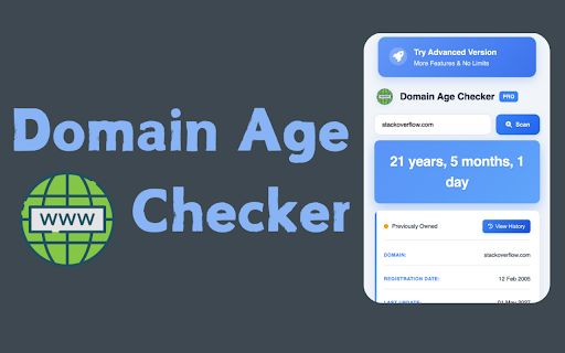 Domain Age Checker & WHOIS Lookup :: Check domain age and WHOIS information instantly. Find when any website was created and if it's available for registration.
