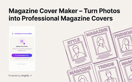 AI Magazine Cover Maker :: Transform your photos into professional magazine covers with AI.