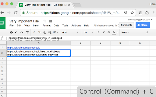 Links in Clipboard :: Open the links with your COPY