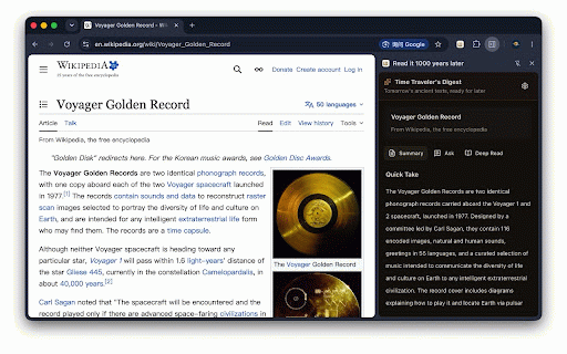 Read it 1000 Years Later :: Summarize web pages, translate English and Chinese, and save deep-read notes to GitHub.