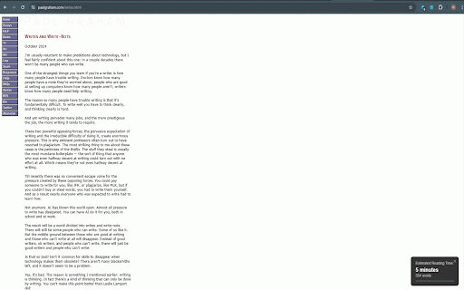 Reading Time Estimator :: Shows estimated reading time for web pages