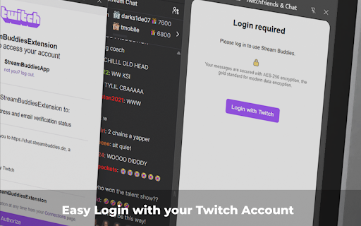Streambuddies - Twitchfriends & Chat :: StreamBuddies brings private and public chats directly to your side panel. Chat with Twitch friends without leaving the stream.