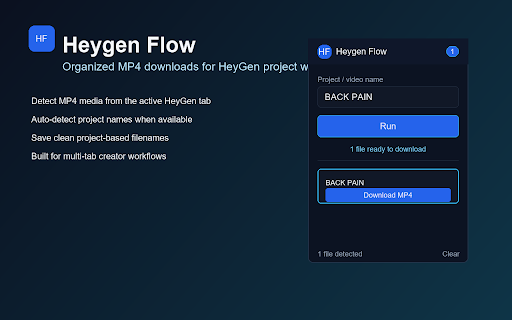 Heygen Flow :: Professional HeyGen media flow helper
