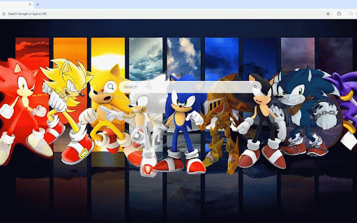 Sonic the Hedgehog Live Wallpaper :: Sonic and friends lineup with colorful backgrounds showcasing different hedgehog forms.