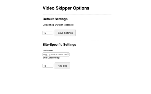 Video Skipper :: Skip forward in videos by a customizable amount.