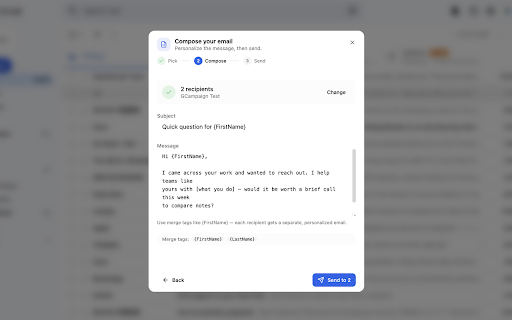GCampaign — Mail Merge for Gmail :: Send personalized mass email & mail-merge campaigns right from Gmail. Scheduling and auto follow-ups.