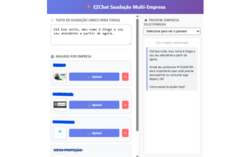 Ileva Atendimento + Saudação EZChat :: Painel Ileva + Saudação/Despedida personalizadas para o EZChat.