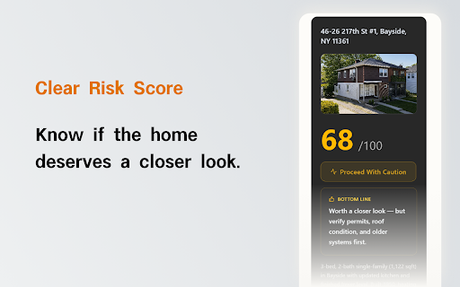 HomeScope: AI Property Analyzer for Zillow :: Analyze Zillow & realestate.com.au listings with AI. Spot red flags, photo concerns, missing facts, and buyer questions.