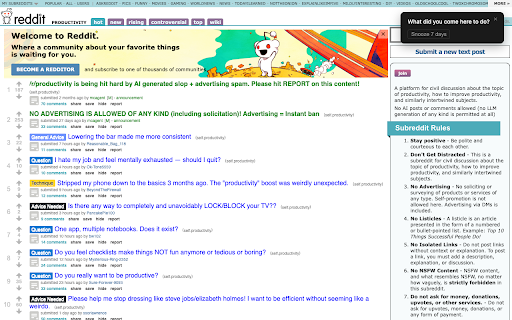 Site Bulletin :: Pop-up reminders for specific websites and pages — your soft-prompt alternative to hard-block focus tools.