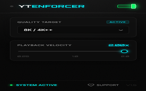 YT Enforcer: Auto 4K & Speed Control :: Stop fighting the player algorithm. Dominate it.
YT Enforcer is the high-performance engine designed to overhaul your streaming…