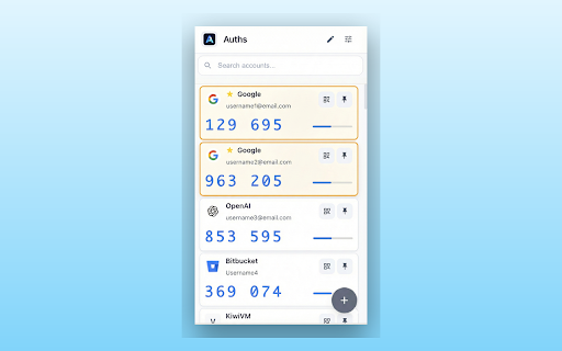 Auths :: Secure and simple two-factor authenticator for managing your 2FA codes