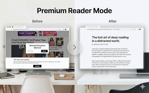 Reader Mode :: A stunning, minimalist reader mode extension.