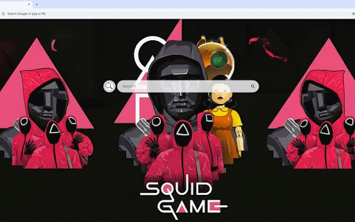 Squid Game 2 Live Wallpaper :: Menacing masked guards and vulnerable contestant from Netflix's deadly survival thriller.