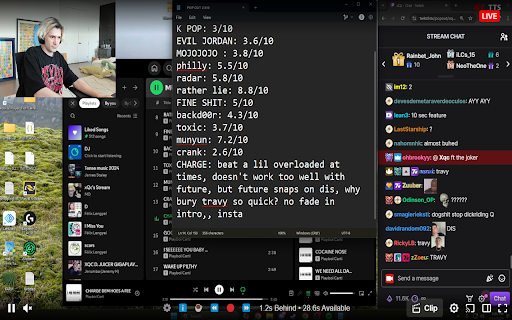 Twitch rewind :: Go Forward/Backward 5s on a live stream upto 30s
