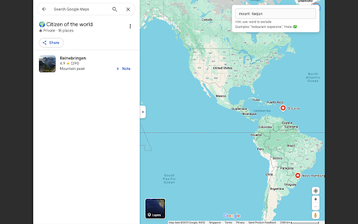 Google Maps List Filter :: Easily search and filter your saved places in Google Maps lists by name, type, price, or notes with a convenient search overlay
