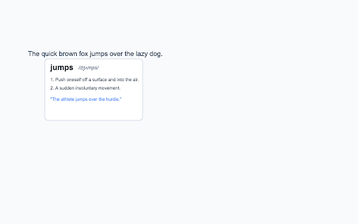 Word Definition Hover :: Double-click any word on any webpage to see its definition, pronunciation, and examples — no new tab needed.