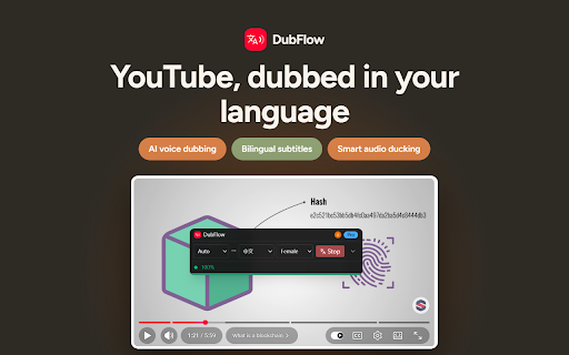 DubFlow — YouTube Video Translator, AI Dubbing & Real-Time Voice Over :: Translate & dub YouTube videos in real time with natural AI voices. Watch foreign videos in your language — no subtitles needed.
