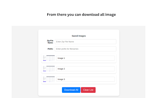 Bulk Save and Rename Images :: Bulk Save image URLs, rename them, and download all images.
