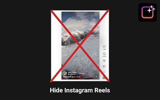 Remove Instagram Reels & Explore by IG Spark :: Hide Instagram reels, explore page, suggested, for you and other addictive features