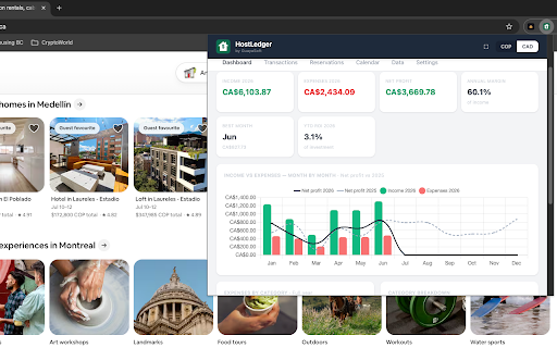 HostLedger — Airbnb Finance Tracker :: Auto-syncs Airbnb reservations and payouts, tracks expenses, and shows real per-property profit and cash flow.