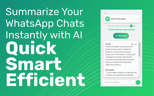 WhatsApp Chat Summarizer :: Summarize Your WhatsApp Chats Instantly with AI
