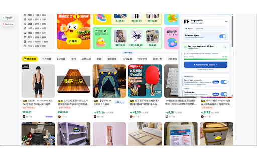 ImportKit :: Ferramentas para Goofish/Xianyu e Taobao com botao liga/desliga.