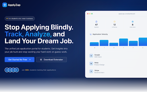 ApplyZap – Job Tracker :: Quickly add job applications to your ApplyZap tracker
