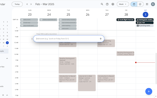 cmd + e: AI Event Creation for GCal :: AI Event Creation for Google Calendar