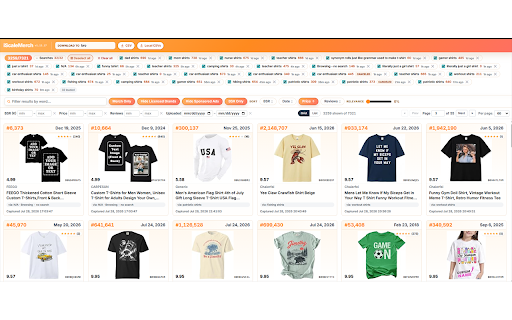 iScaleMerch - Amazon Merch Research :: Research Amazon Merch niches with BSR, dates, ASINs, filters, scans, and exports. Your Amazon research data stays on your device.