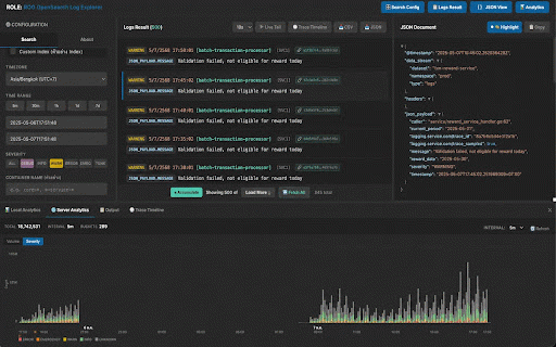ROLE: ROO OpenSearch Log Explorer :: เครื่องมือดู Log OpenSearch แบบแยกหน้าจอ