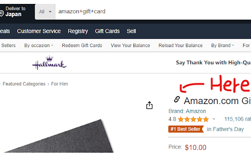 Amazon Clean URL Copier :: Copy Amazon product URL with ONLY product code / without title or tracking parameters.