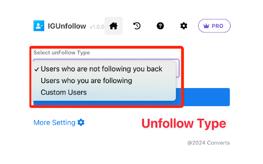 Smart Auto Unfollow Tool :: IG Unfollow auto detect and unfollow Instagram users who don’t follow you back, users you follow, or any custom list you provide.